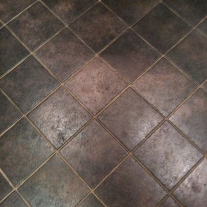 Slate floor before restoration