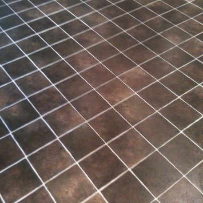 Slate floor after restoration