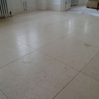 Limestone Floor Before Work